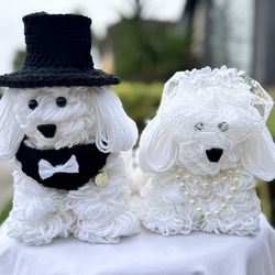 Yarn Dogs Bride And Groom