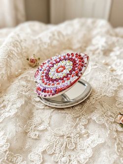 Rhinestone Compact Mirror