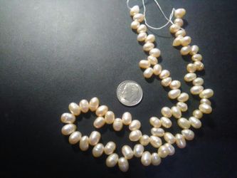 15" Strand natural cultured blush pink pearl strand