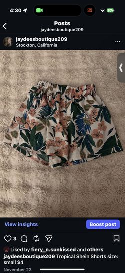 Shein Tropical shorts 