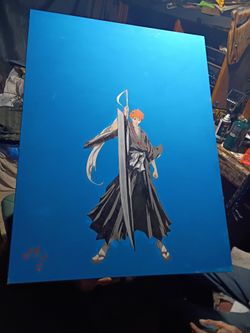 1of1 hand painted by creator of bleach Ichigo Kurosaki signed painting