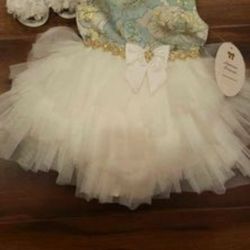 Baby Girl Dress Size 18 Months..Shoe Size 6-9 Months 
