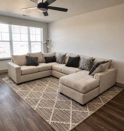 6-Seat Sectional w/ Decorate Pillows included (price negotiable)