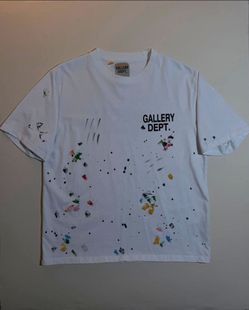 Gallery Dept. Paint Splatter White T-Shirt