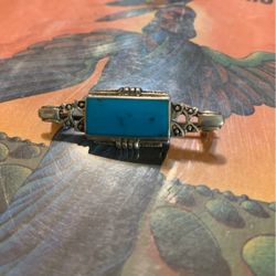 Sterling And Turquoise Pin/Brooch