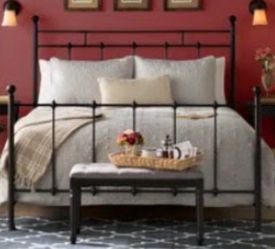 King Size Bed Frame - Four Poster Black Metal Bed Frame - New in the box. Delivery available for a fee