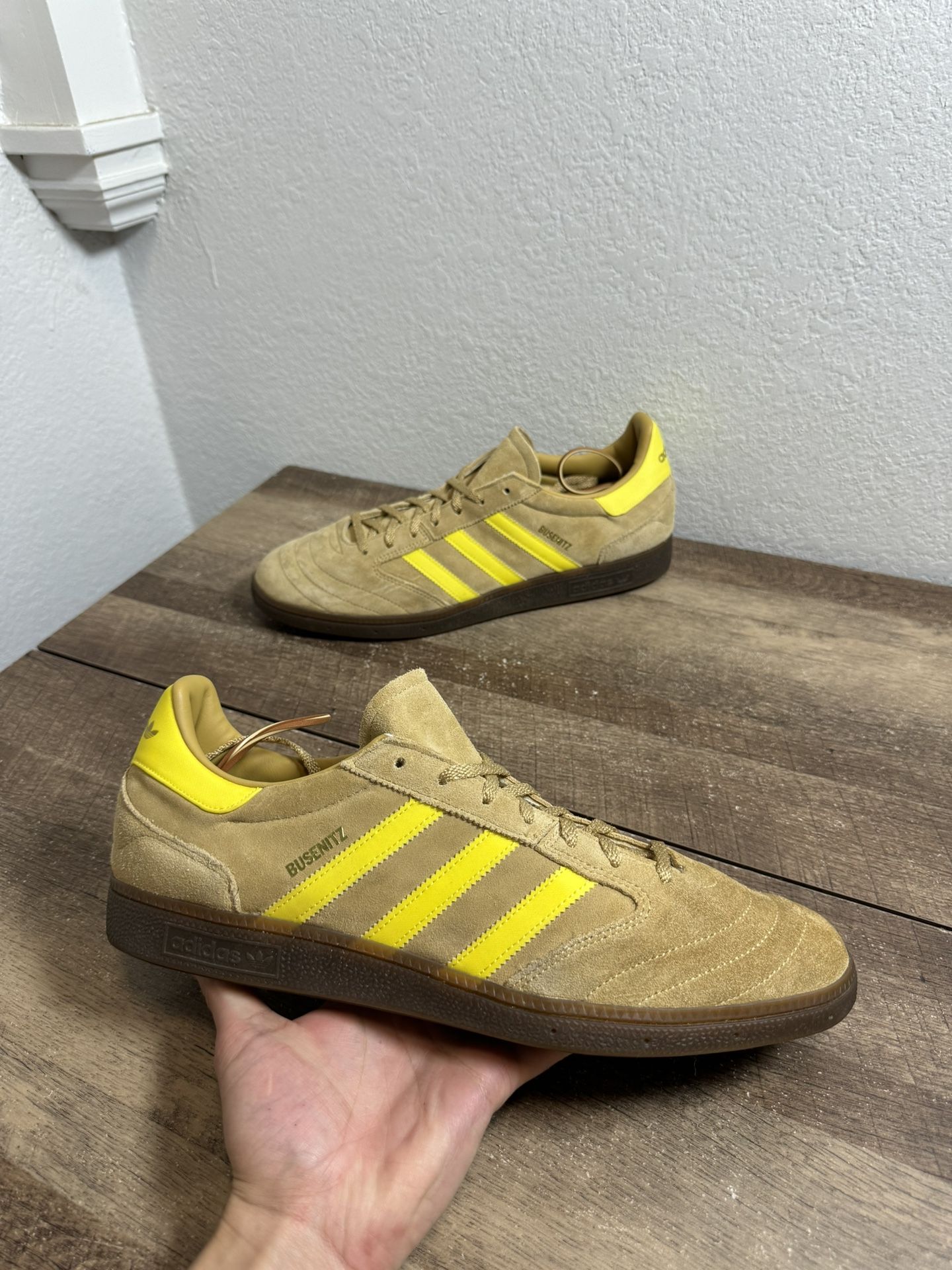 Adidas Busenitz Vintage Golden Beige Yellow Gum Skateboarding Skate Size 13