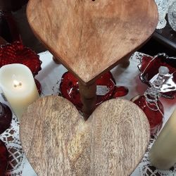 Set Of 2 Tabletop Heart Shaped Stools- Located In Shelton 