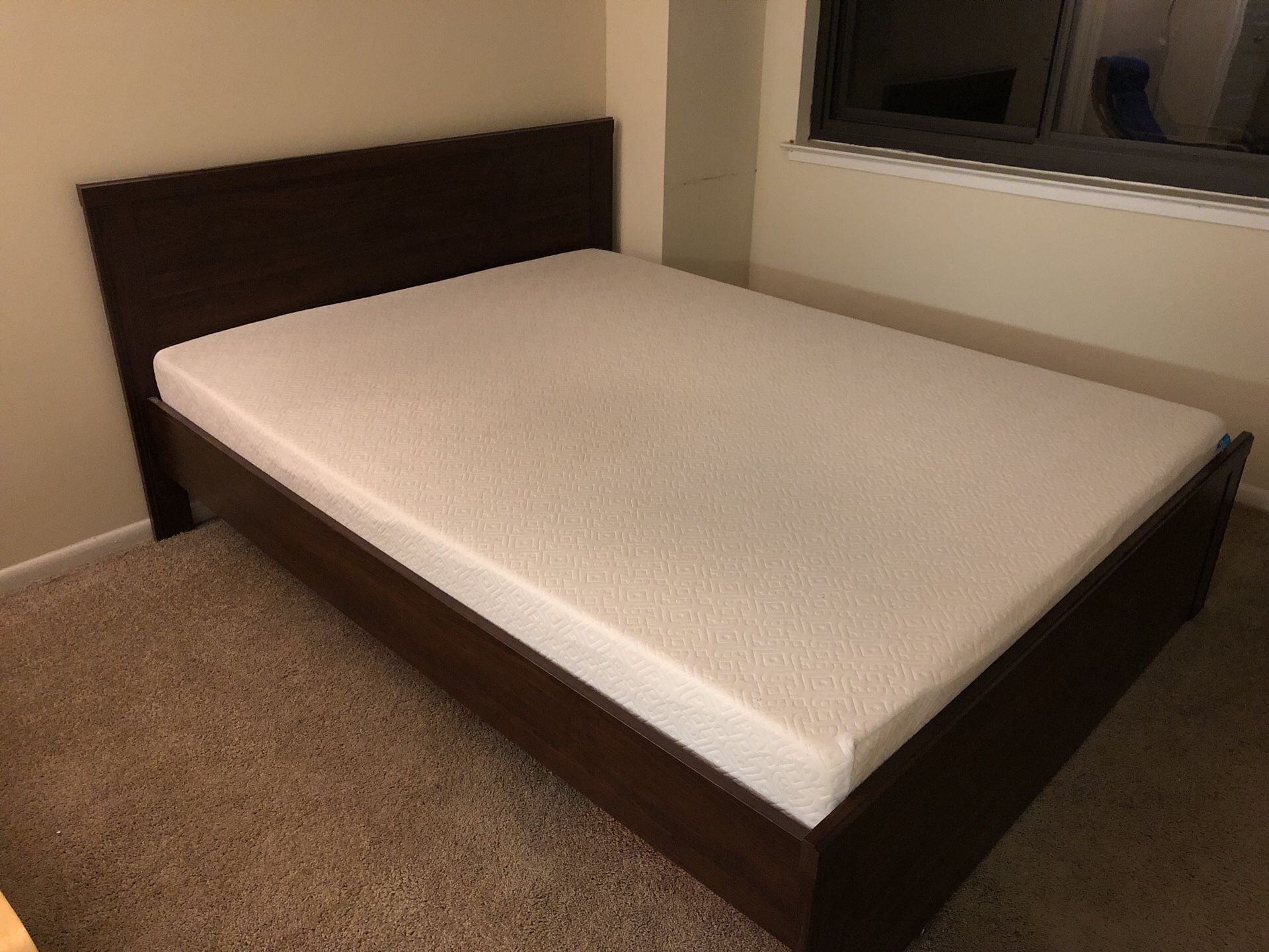 Ikea bed frame with mattress