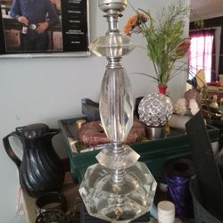 Lead Crystal Vintage Side Table Lamps