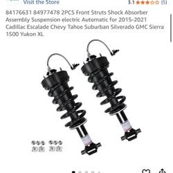 1 8 2PCS Front Struts Shock Absorber Assembly Suspension electric Automatic for 2015-2021 Cadillac Escalade Chevy Tahoe Suburban Silvera