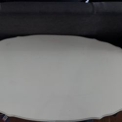 Elegant Carved Wood Coffee Table with Marble Top