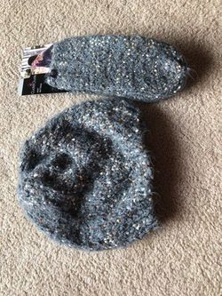 Cuddle dud hat and mittens