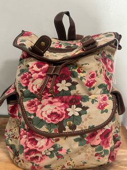 Vintage Rose Floral Backpack 🌹 Cottagecore Style