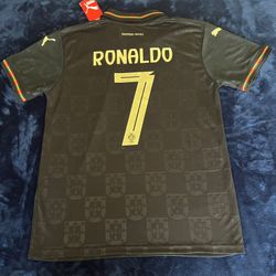 Ronaldo 7 Portugal 2025-26 Black Panther/Pantera Negra Special Edition Polo - L/XL NEW
