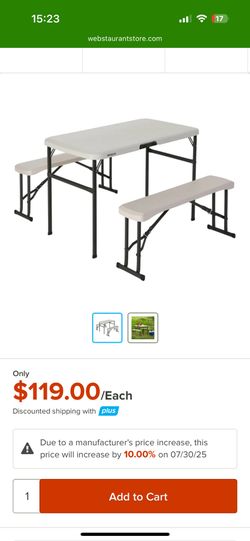 Picnic Table And Chairs Plastic Foldable