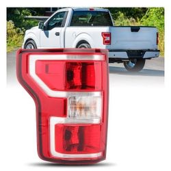 Driver Side Tail Light Assembly Compatible with Ford F-150 2018-2020 With Bulb and Harness Left Tail Lamp