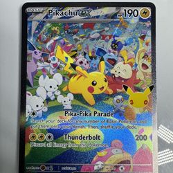 Pokemon 30th Anniversary Pikachu ex SIR Holo