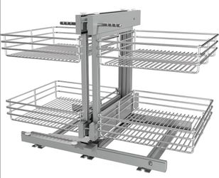 Corner Cabinet Pull-Out Wire Basket Organizer