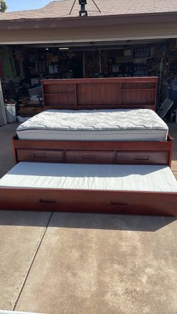 Full Size Captain Bed with Twin Trundle