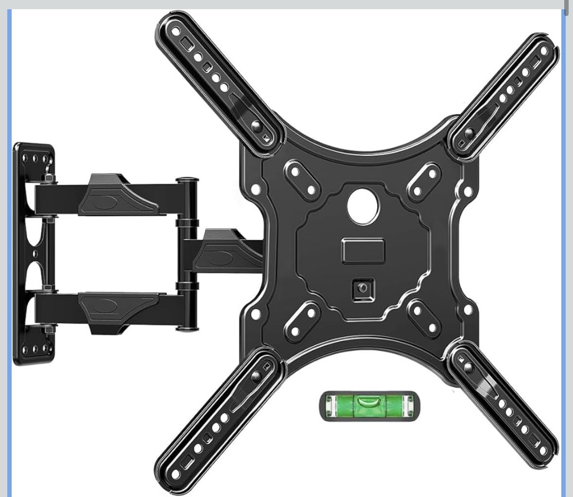 ELIVED TV Wall Mount for Most 26-60 Inch TVs, Swivel and Tilt Full Motion TV Mount with Single Stud Perfect Center Design, Wall Mount Bracket Max VESA