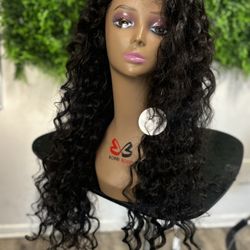 Loose Curl Wig 30” Human Hair Lace Closure 6x6 Glueless