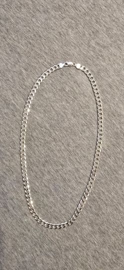 Cadena cubana 925. 22" largo. Cubana silver chain 925. 22" inches
