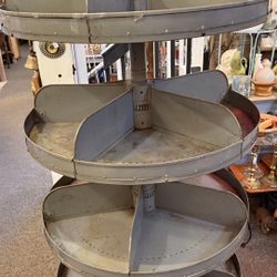 MCM Vintage  Industrial Lyon Revolving Metal Storage Bin with ( 7) Tiers