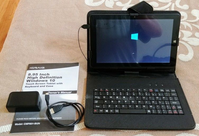 Selling ICraig tablet. Powered by android. Leather case & keyboard included.