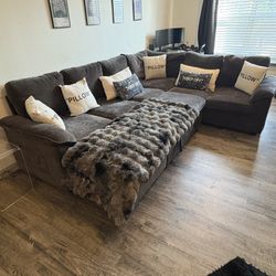 Dark Grey Section Sofa