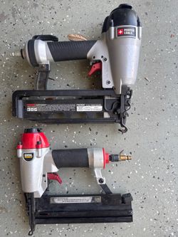 Porter-Cable FN250C 16-Gauge Finish Nailer  Central Pneumatic 18-Gauge 2-in-1 Nailer/Stapler