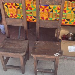Small Antique Chairs Set of Two
