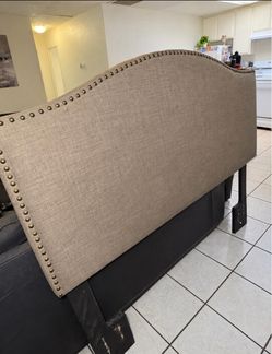 Upholstered Headboard with Nailhead Trim