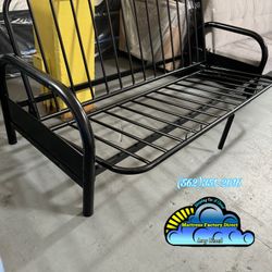 Black Metal Foldable Futon 