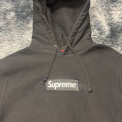 Black Supreme Box Logo Hoodie 