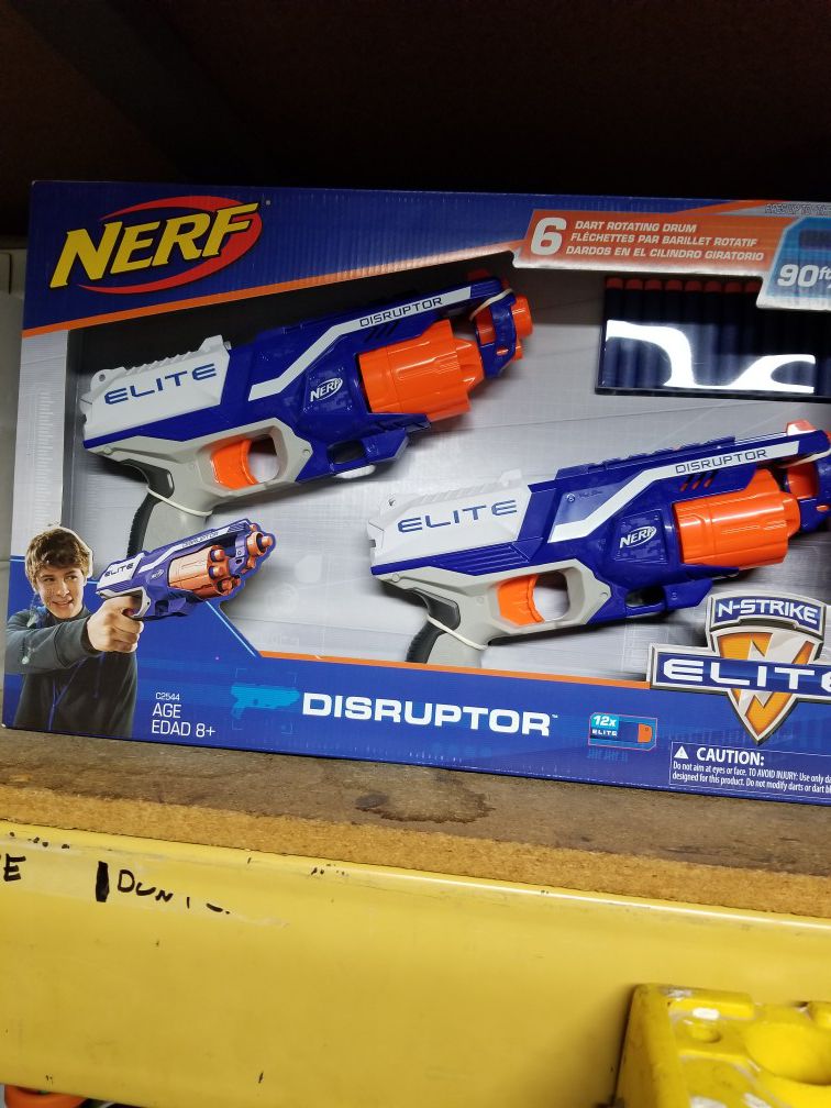 NERF N-strike Elite Disruptor Toy Gun Pistol With 6 Darts for sale online