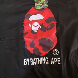 Red And Black Bathing Ape Shirt 