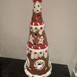 Peppermint Square Light Up LED Gingerbread Candy Donut Tree
