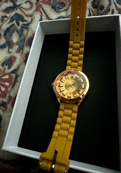 New Orange watch with gold accent
