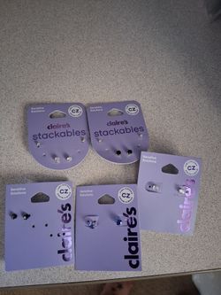 Claire's sensitive solution earrings lot
