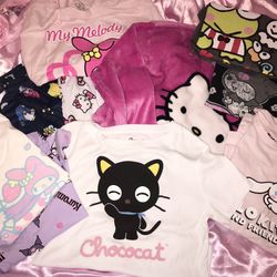 SANRIO 10PC CLOTHING LOT! (Sizes: Large, XL)