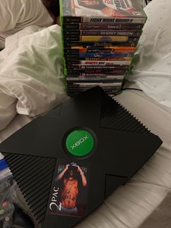 OG XBOX ORIGINAL + 20 GAMES LISTED
