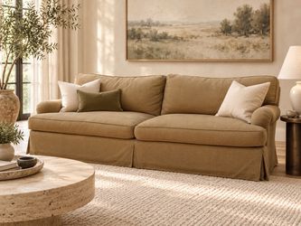 Plush Down Khaki Sofa