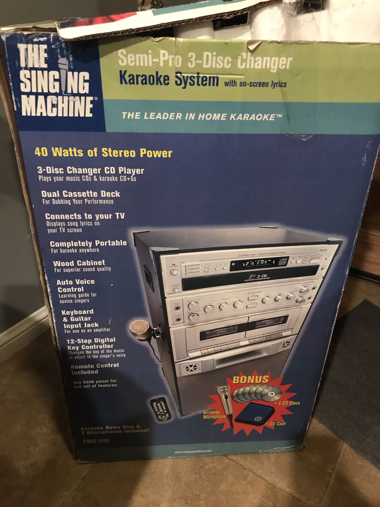 The Singing Machine SMG-900 Karaoke System