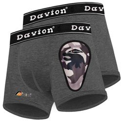 Davion Baseball Cup Youth Boys Underwear With Protective Athletic Cup For Boys, Soft Sports Protection For Baseball Football 2-Pack (Dark Grey-S) Phot