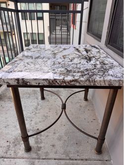 Granite top metal table