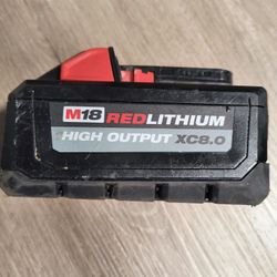 Milwaukee M18 Band Saw, XC High Output 8.0ah Battery, And Charger.