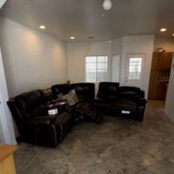 FREE Leather Sectional Recliner Couch 