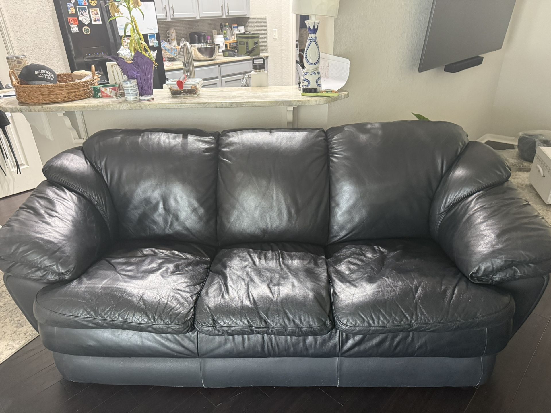 Black Leather Couch