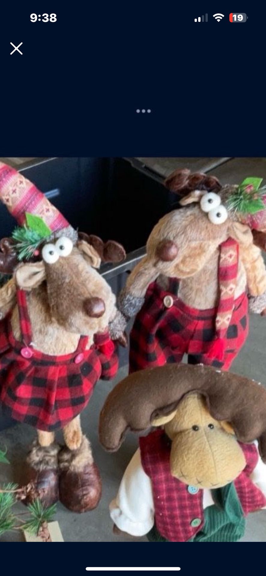 Christmas Moose Family 